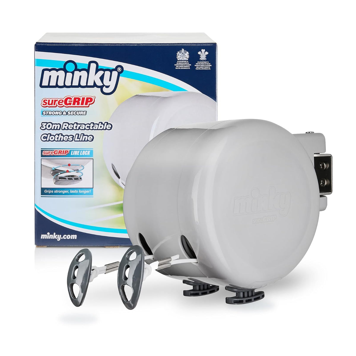 Minky Homecare - Minky Clothesline, gris, 98' - 98 Feet