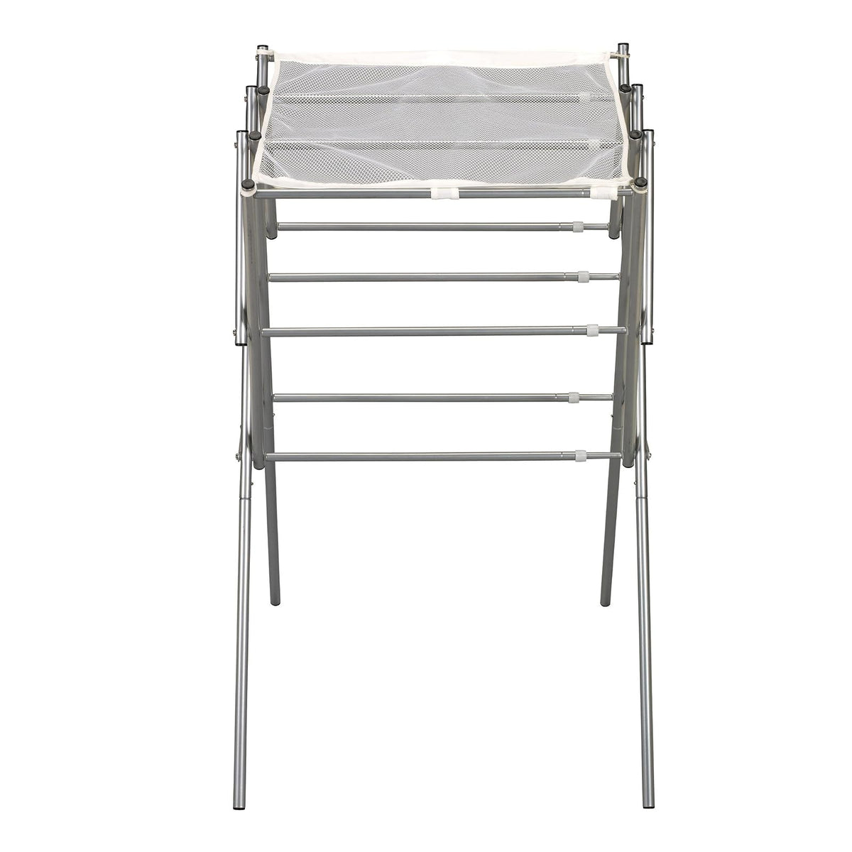 Household Essentials - Estante de Secado de Ropa para Interiores, Plegable y expandible, Color Plateado Satinado 5127 - Plateado (Satin silver)