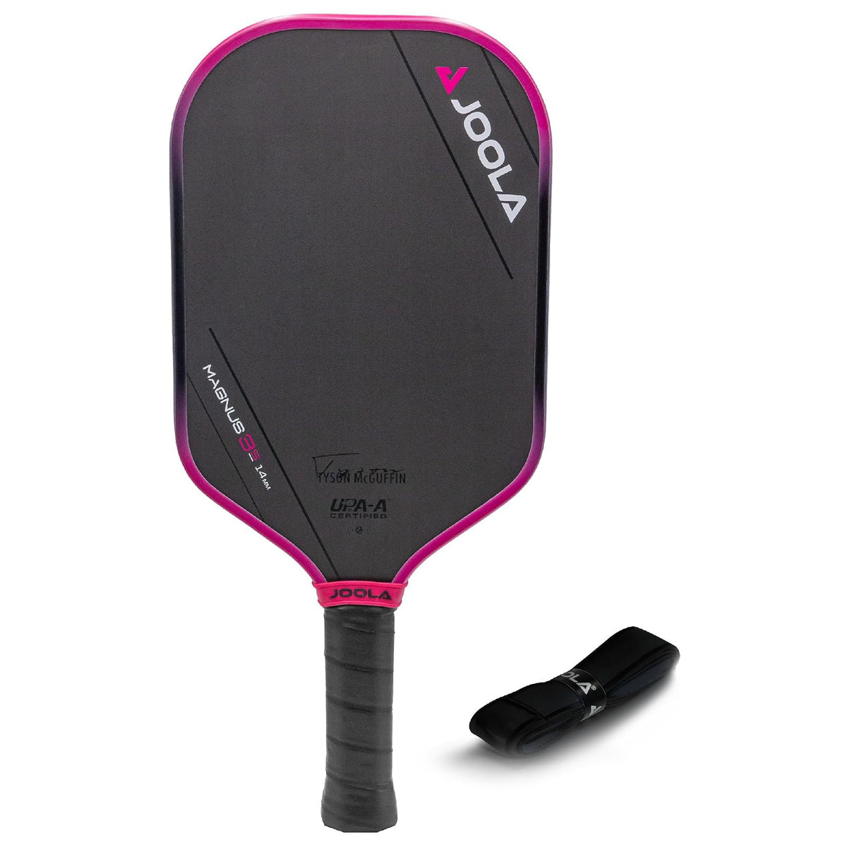 JOOLA Tyson McGuffin 3S Pickleball Paddle- Elongated Shape w/Shorter Handle. Charged Carbon Surface Technology for Power and Spin. NFC Chip Enabled and UPA-A