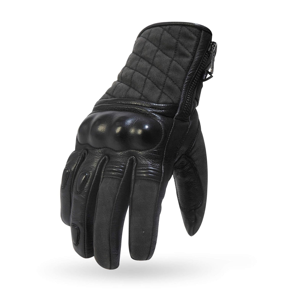 TORC Guantes de actividad deportiva para hombres, Cuero sintético, Gancho y bucle, Ambidiestra, Hombres, guantes para moto, guantes - CH - Negro (Black)