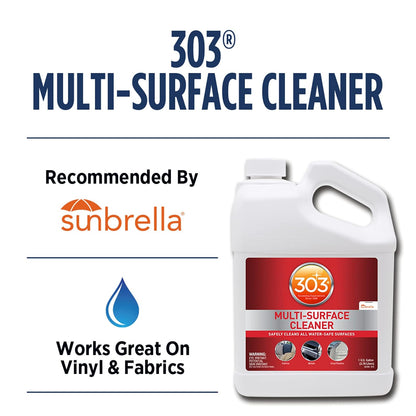 303 Products Limpiador de Superficies múltiples – Limpia de Forma Segura Todas Las Superficies seguras para el Agua, Incluyendo Todo Tipo de Tela y Vinilo, enjuagues sin residuos, Recomendado por el