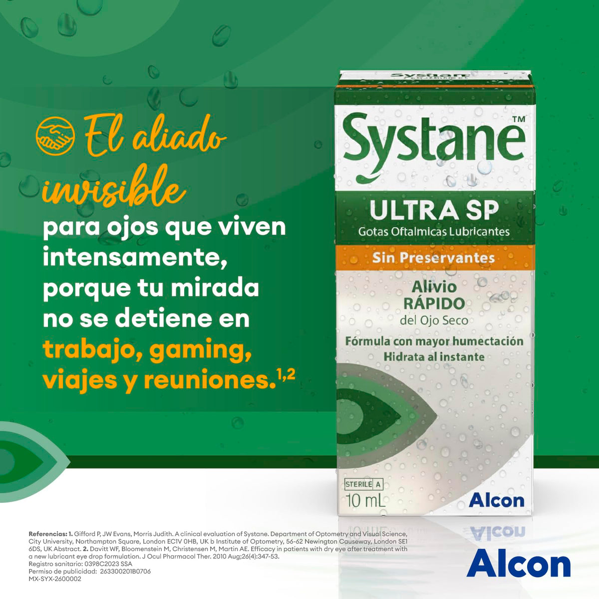 Systane Ultra SP Gotas Oculares Sin Conservantes para Ojo Seco, Alivio Inmediato y Lubricación, Compatibles con Lentes de Contacto, 10 ml