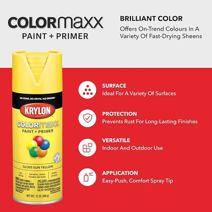 Krylon ColorMaxx Pintura Premium en Aerosol Amarillo Sol