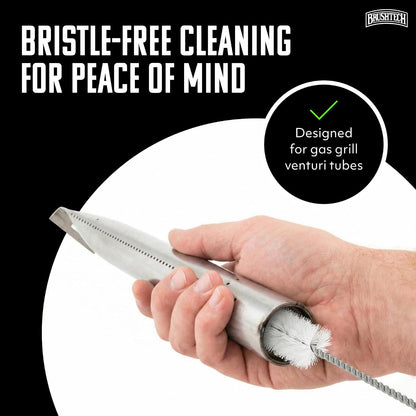 Brushtech Cepillo Venturi para Parrilla de Gas con vástago de Resorte