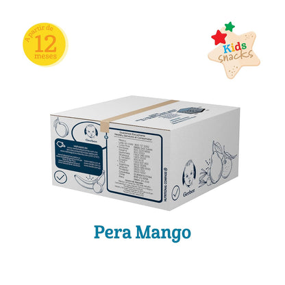 Papilla Gerber Pouch Pera Mango Etapa 4 120g Paquete de 12