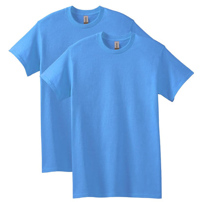 Gildan G5000 Camiseta de Algodón Pesado para Hombre - 2 - Carolina Blue (2 unidades) - G