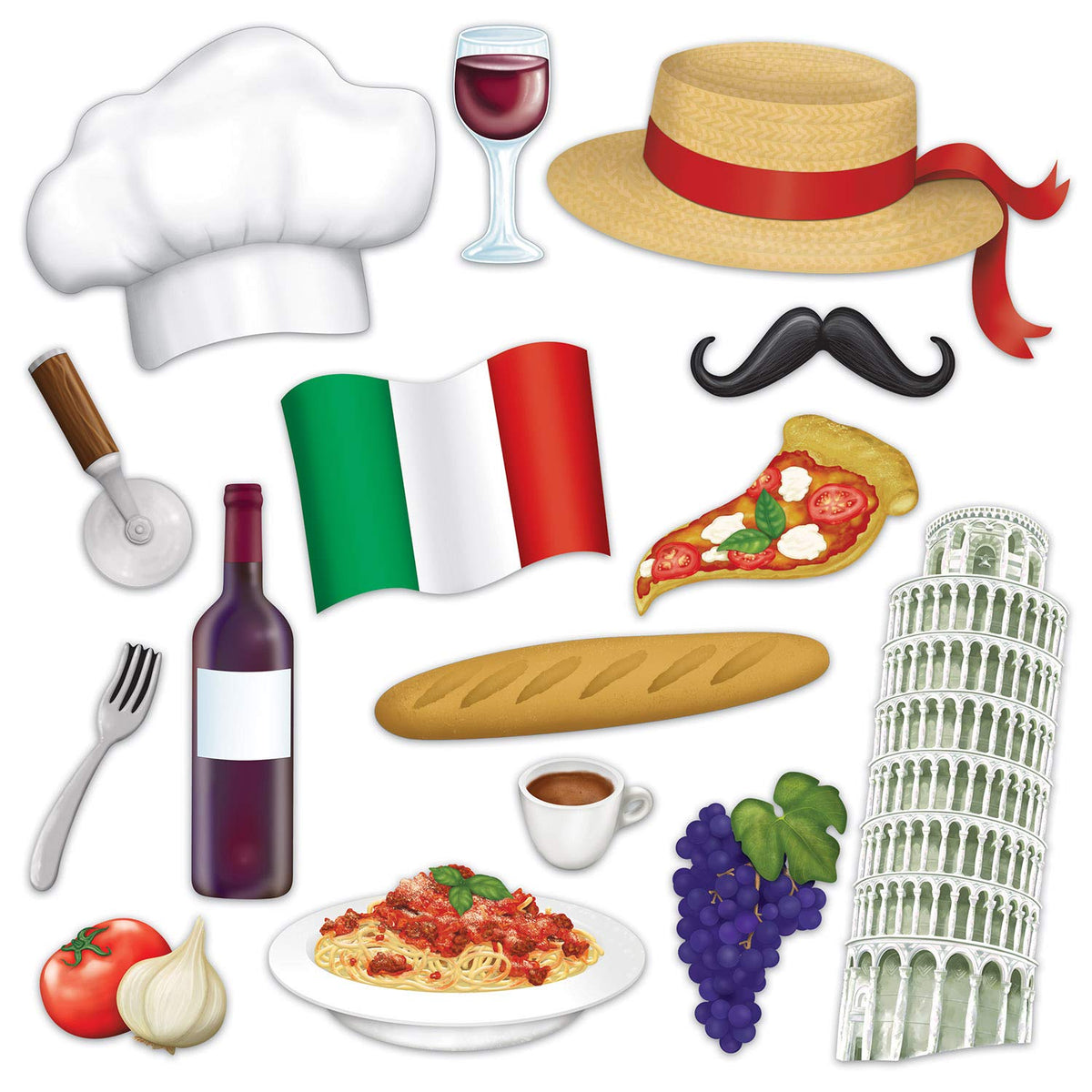 Letreros de fotos italianas, paquete de 2