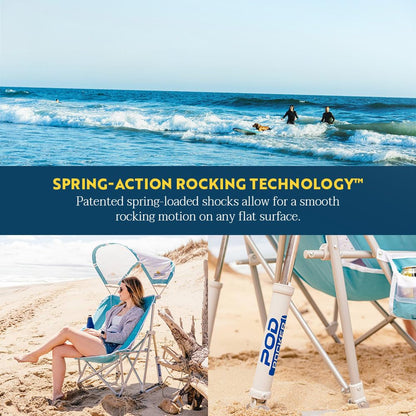 GCI Outdoor Waterside Pod Rocker Mecedora para Exteriores | Con toldo, Una talla, actividades junto al agua, barbacoas de césped