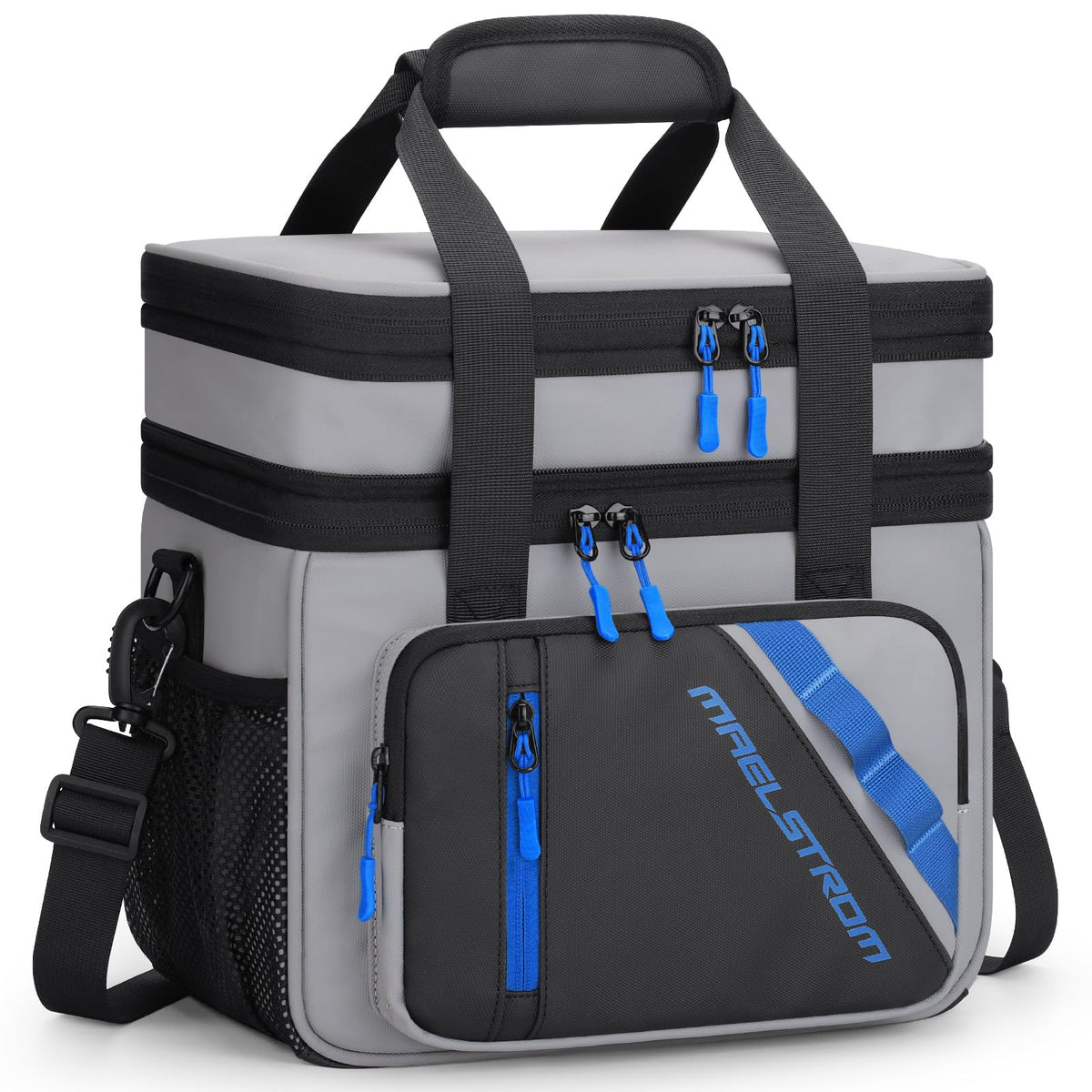 Maelstrom Caja de Almuerzo, Bolsa de Almuerzo Térmica 20L para Hombres y Mujeres, Bolsa Refrigerador Antifugas de Doble Compartimento Expandible con 6 Bolsillos, Bolsa Reutilizable para Trabajo y Picnic