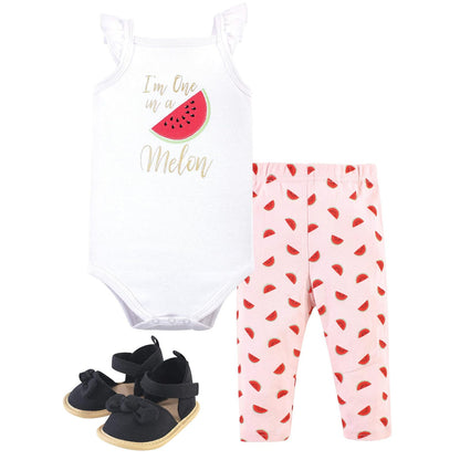 Little Treasure - Conjunto de Body Unisex de algodón para bebé, pantalón y Zapatos