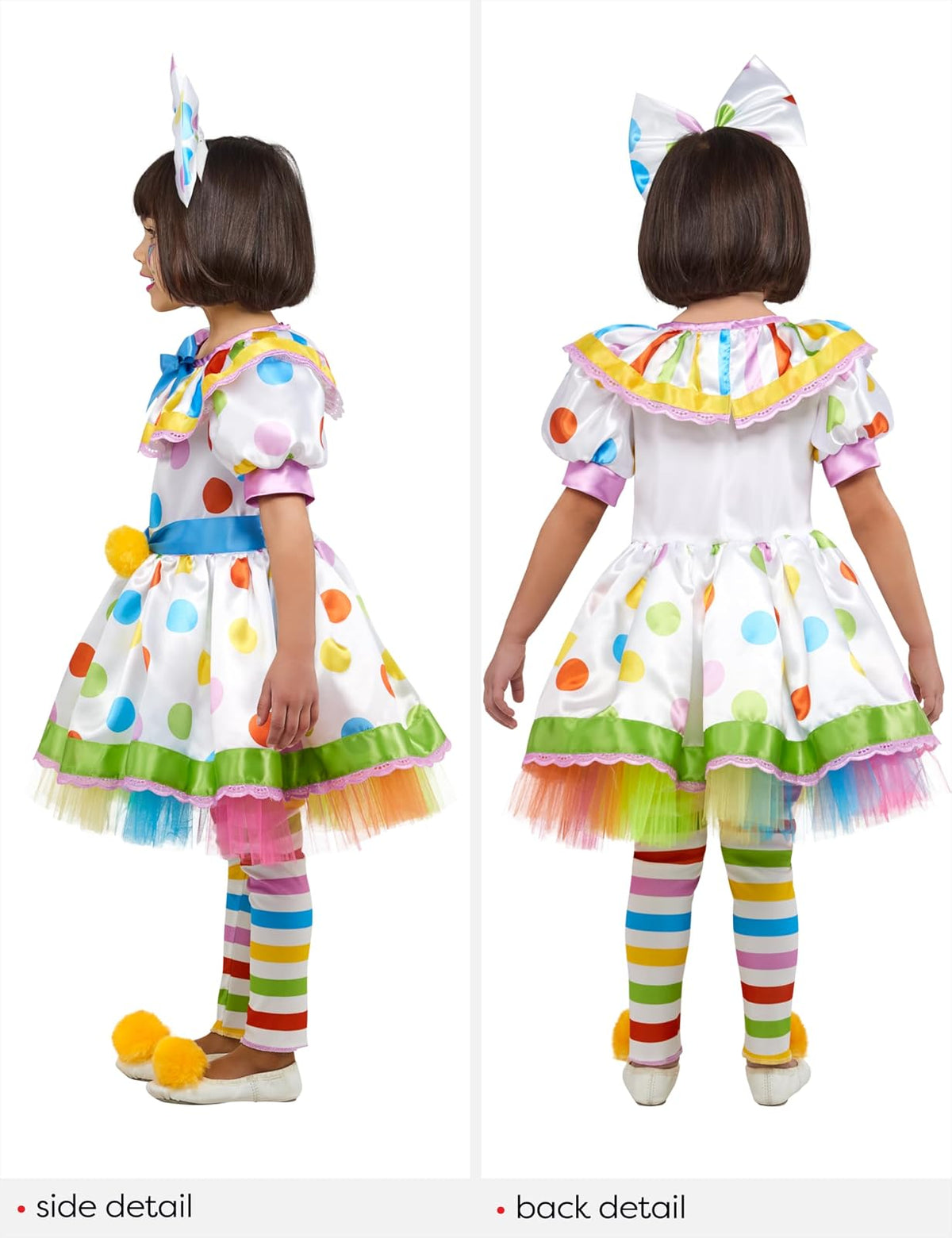 Rubie's - Vestido y pantalones para disfraz de payaso infantil para niña, talla 4T