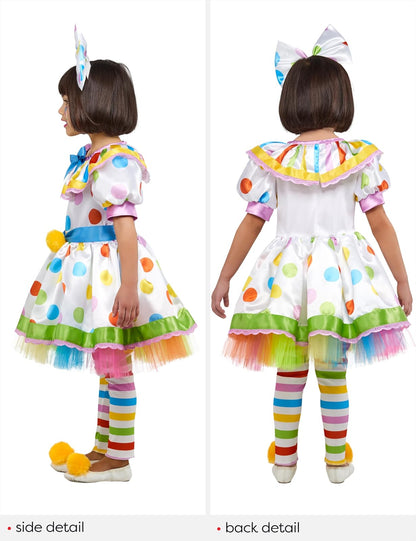 Rubie's - Vestido y pantalones para disfraz de payaso infantil para niña, talla 4T