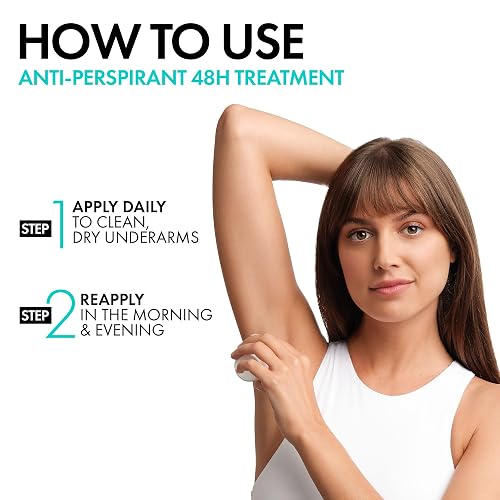 Vichy Deo Tratamiento Antitranspirante 48H Desodorante Roll On para Transpiración Intensa, Protección Contra el Sudor y el Mal Olor, Apto para Todo Tipo de Piel 50 ml