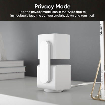 WYZE CAM Pan v3 Interior/Interior/Exterior IP65 1080p Pan/Tilt/Zoom Cámara de Seguridad Inteligente para el hogar con Seguimiento de Movimiento de 360° para bebé y Mascota, visión Nocturna de Color,