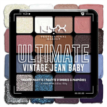 NYX Professional Makeup Ultimate Shadow Palette, 16 Sombras - Vintage Jean