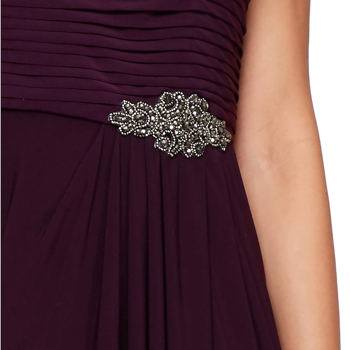 Alex Evenings Long Cowl Neckline Mother of The Bride Dress, Formal Event Gown (Petite and Regular Sizes) Vestido para ocasión Especial Mujer