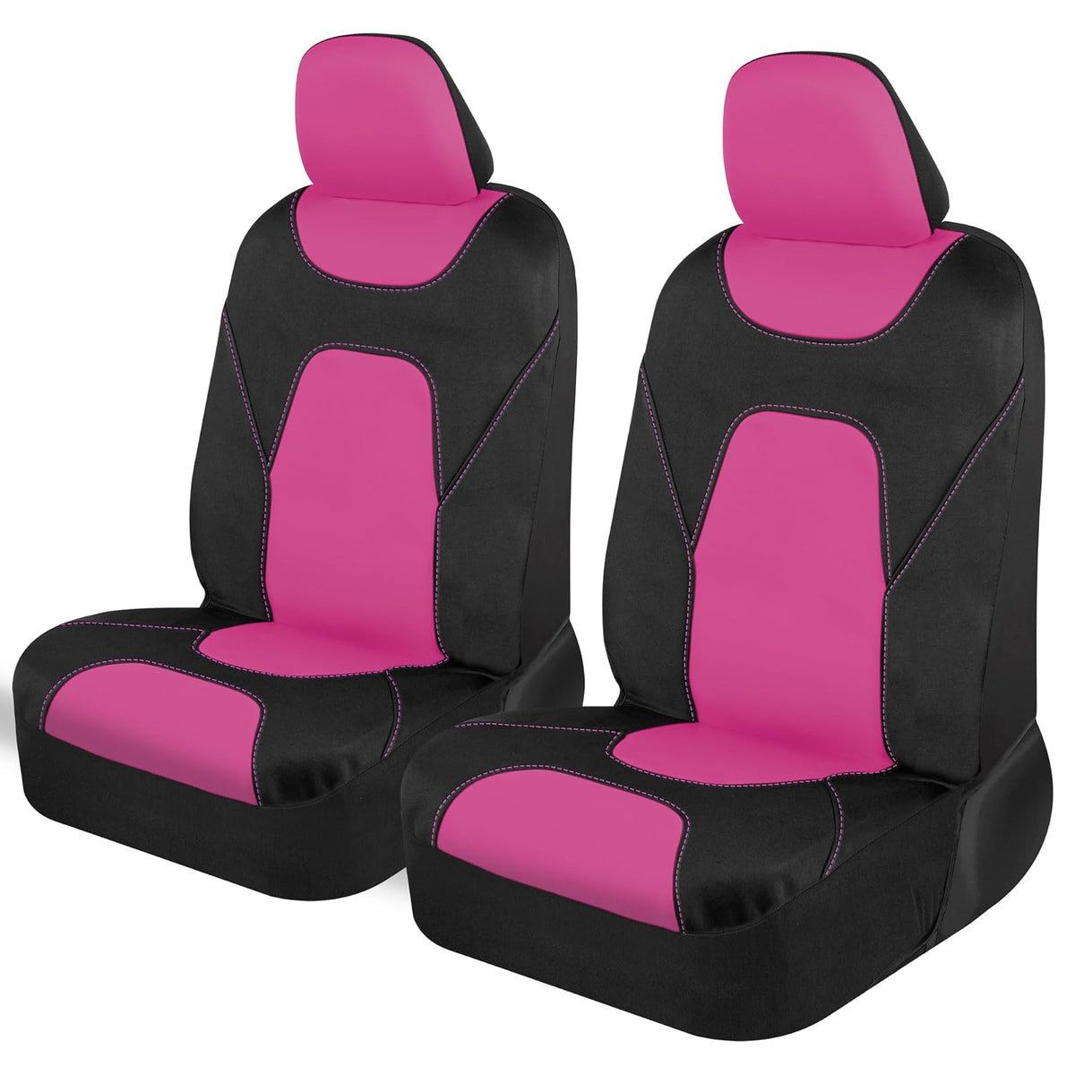 Motor Trend AquaShield - Fundas de asiento de automóvil para asientos delanteros, color rojo, fundas de asiento impermeables de dos tonos para automóviles, juego de fundas de asiento delantero de neopreno, fundas interiores para automóvil, camión, furgoneta, SUV -