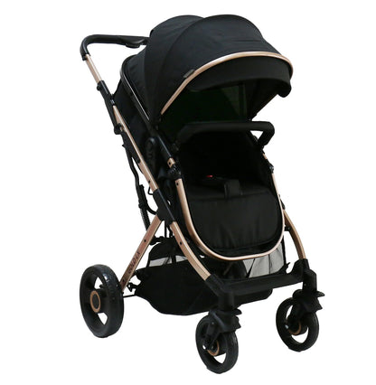 PRINSEL | Carriola y Autoasiento para Bebé | Carriola y Sistemas de Viaje/Paseo | Gold LX | Negro | De 0 Meses a 3 Años, Hasta 18 kg, Fácil Cierre, Asiento Reversible, Portabebé, Amplia Canastilla | Artículos para Bebés - Recién Nacido