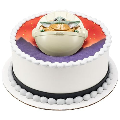 DecoSet® Star Wars™ The Mandalorian The Child Cake Topper, 1 pieza para tartas, uso con decoraciones para tartas para crear pasteles intergalácticos