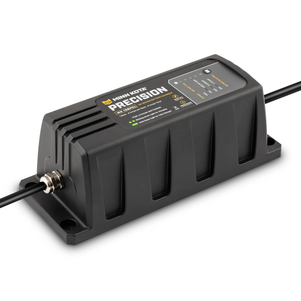 Minn Kota 1831061 MK-106 PCL Precision On-Board Marine Charger, 1 Bank x 6 Amps - 6 amps - 1 PUERTO