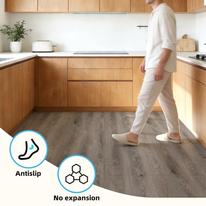 Art3d - Azulejos de piso para despegar y pegar de 15 pies cuadrados, 10 piezas de lujo de vinilo para pisos de madera, calcomanía e impermeable para recámara, sala de estar, cocina, teca