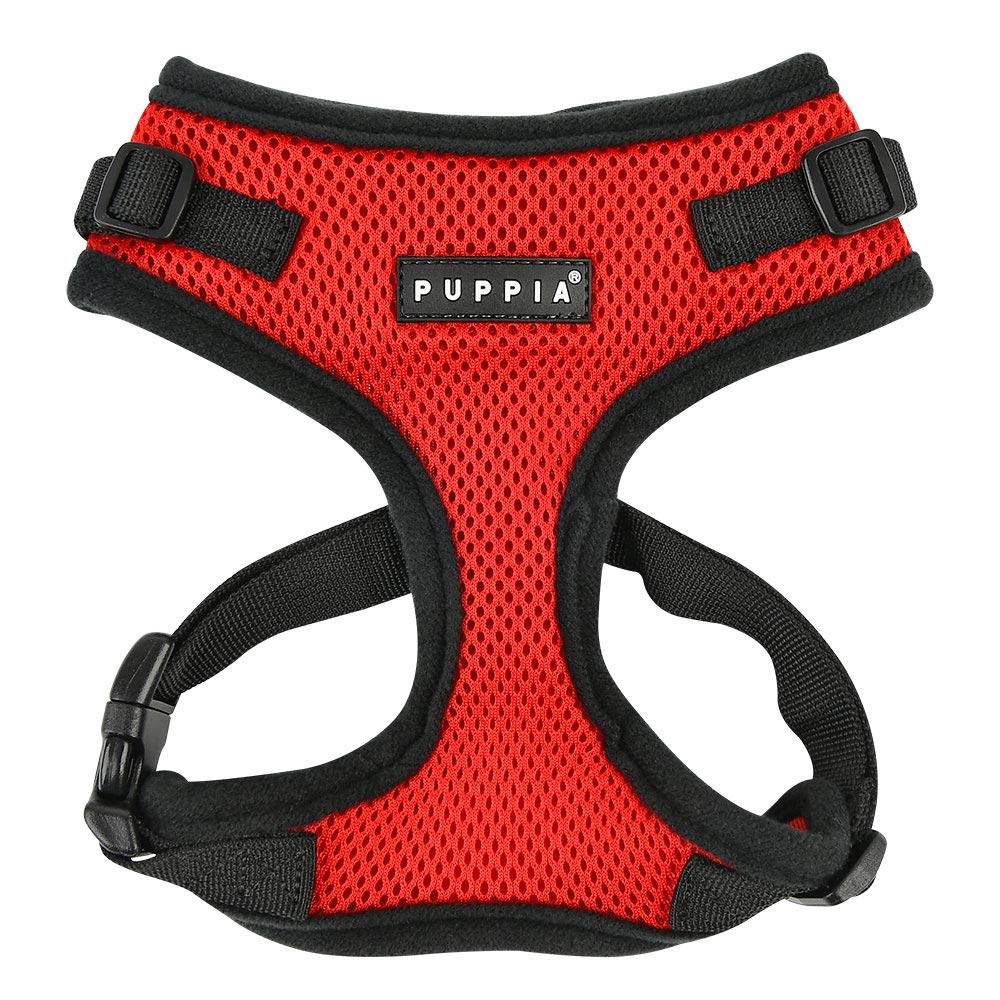 Puppia Auténtico arnés RiteFit con Cuello Ajustable, Rojo, Extra Grande