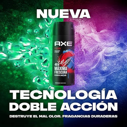 AXE PACK 3 PIEZAS Aerosol FUSION 97G para hombre