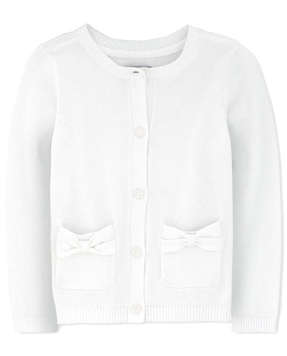 The Children's Place Cárdigan de Punto para Niña - Único blanco - 3 Años