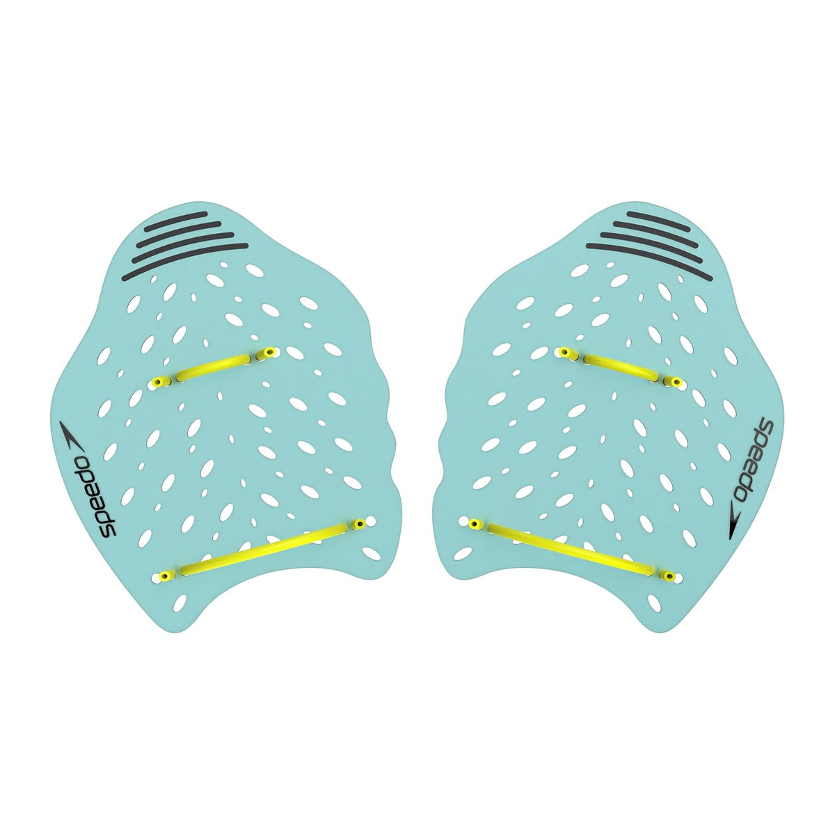 Speedo Power Plus Paletas de Natación para Adulto - M - Vidrio ártico