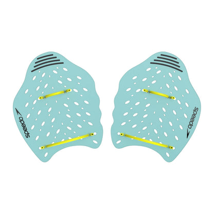 Speedo Power Plus Paletas de Natación para Adulto - M - Vidrio ártico