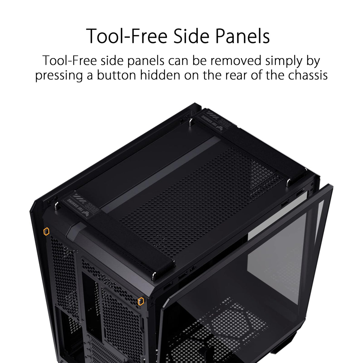ASUS TUF Gaming GT502 ATX - Carcasa para computadora con Panel Frontal RGB botón, USB 3.2 Tipo C y 2 Puertos USB 3.0