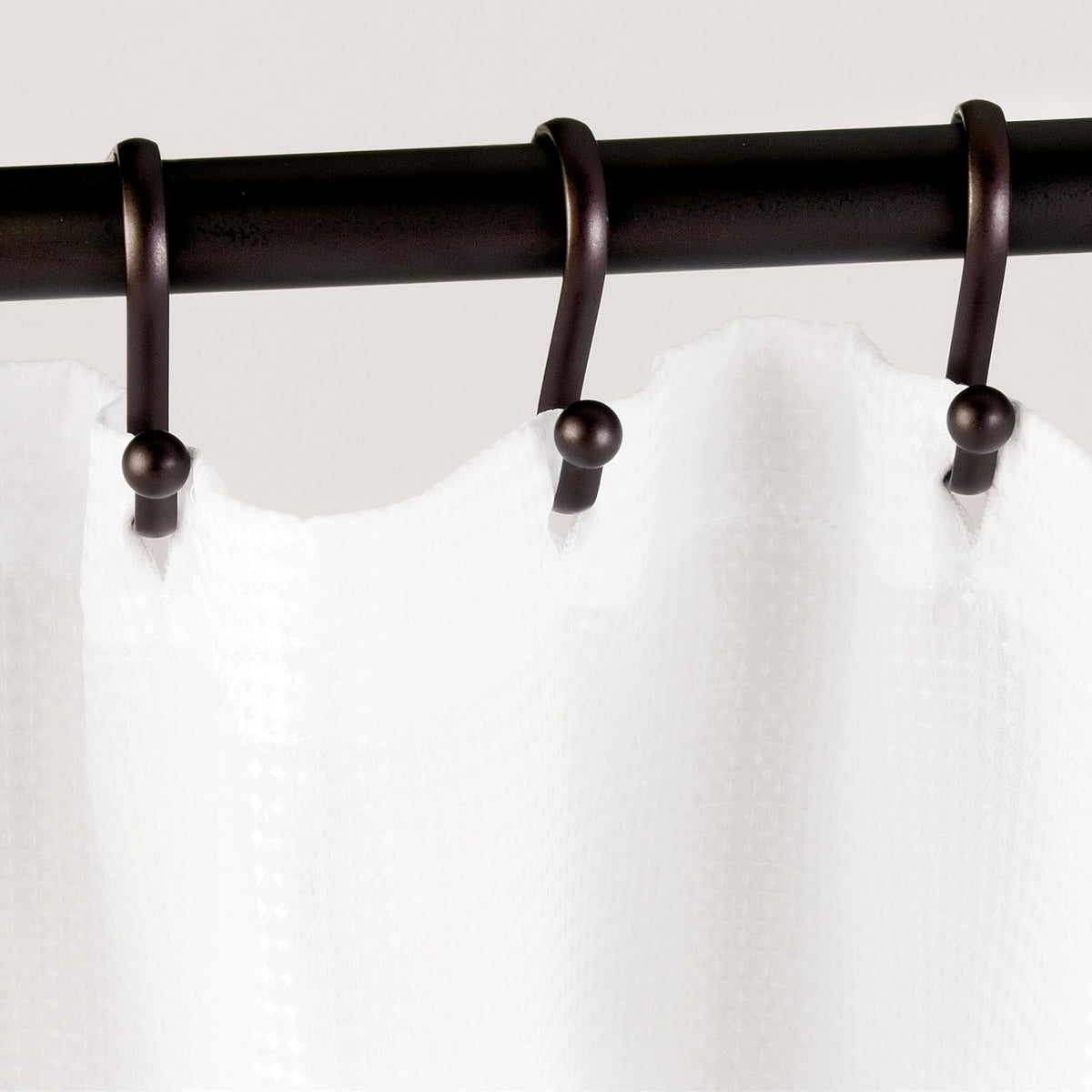 InterDesign Set of 12 Shower Hooks, Ball, Bronze