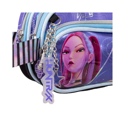 Ruz Lapicera Triple Infantil, Kpop Demon Hunters Cera para Cabello | 100% Poli?ster, Medidas 23 X 10 X 8 Cm, Estuche Escolar para Ni?as con Tres Compartimentos y Pr?ctico Cierre de Cremallera