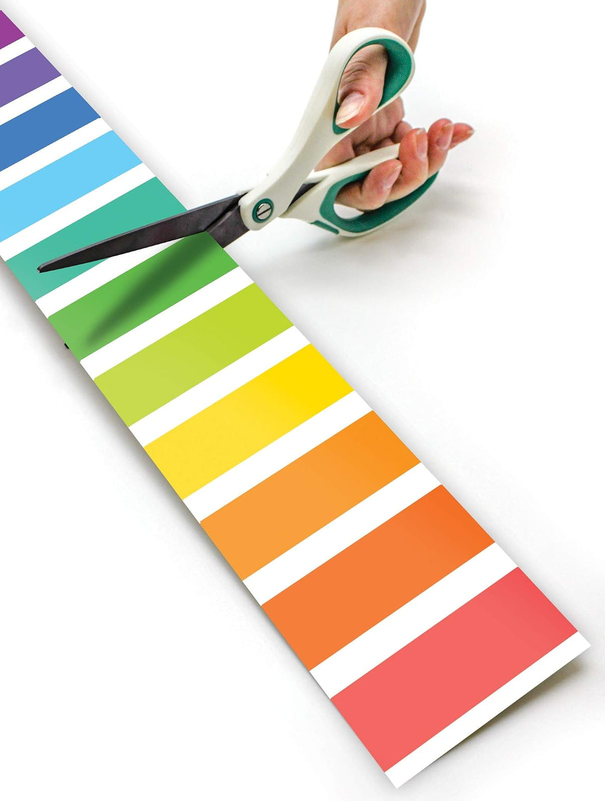 Teacher Created Resources Borde Recto Enrollado Rayas Coloridas 50 Pies