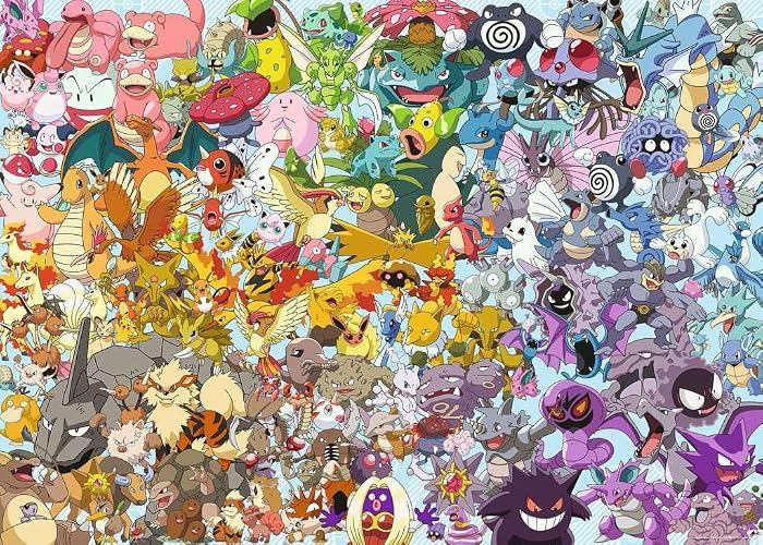 Ravensburger Pokémon 151 Clásicos de Kanto, Primera Generación | Rompecabezas 1000 Piezas para Adultos y Niños 12+ | Rompecabezas de Colección | Calidad Premium Alemana con Corte Preciso