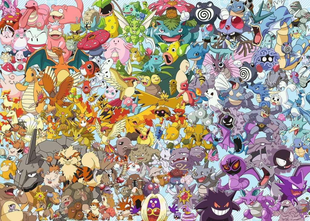 Ravensburger Pokémon 151 Clásicos de Kanto, Primera Generación | Rompecabezas 1000 Piezas para Adultos y Niños 12+ | Rompecabezas de Colección | Calidad Premium Alemana con Corte Preciso