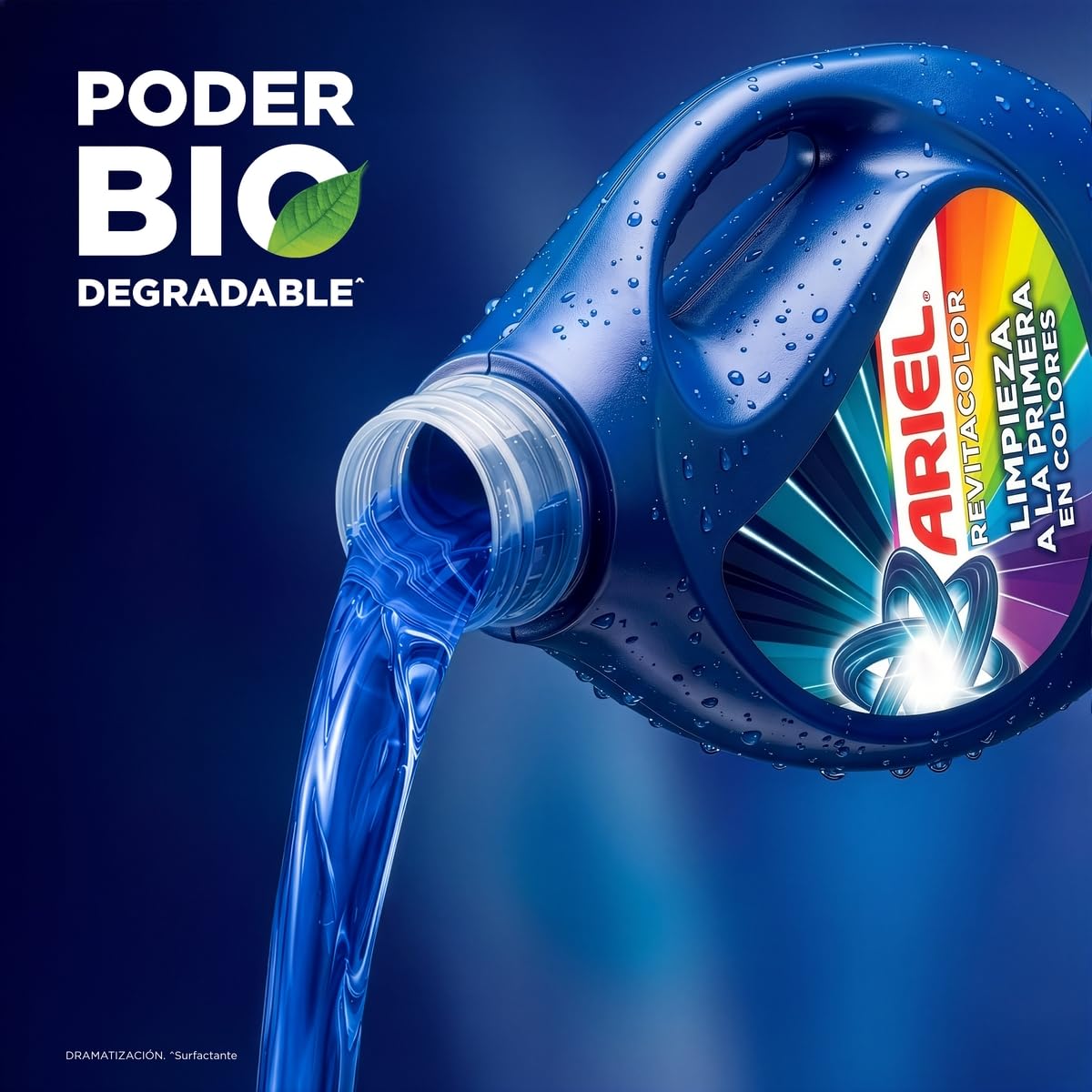 Ariel Revitacolor Detergente Líquido, Jabón Líquido para Ropa 4.8L
