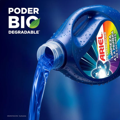 Ariel Revitacolor Detergente Líquido, Jabón Líquido para Ropa 4.8L