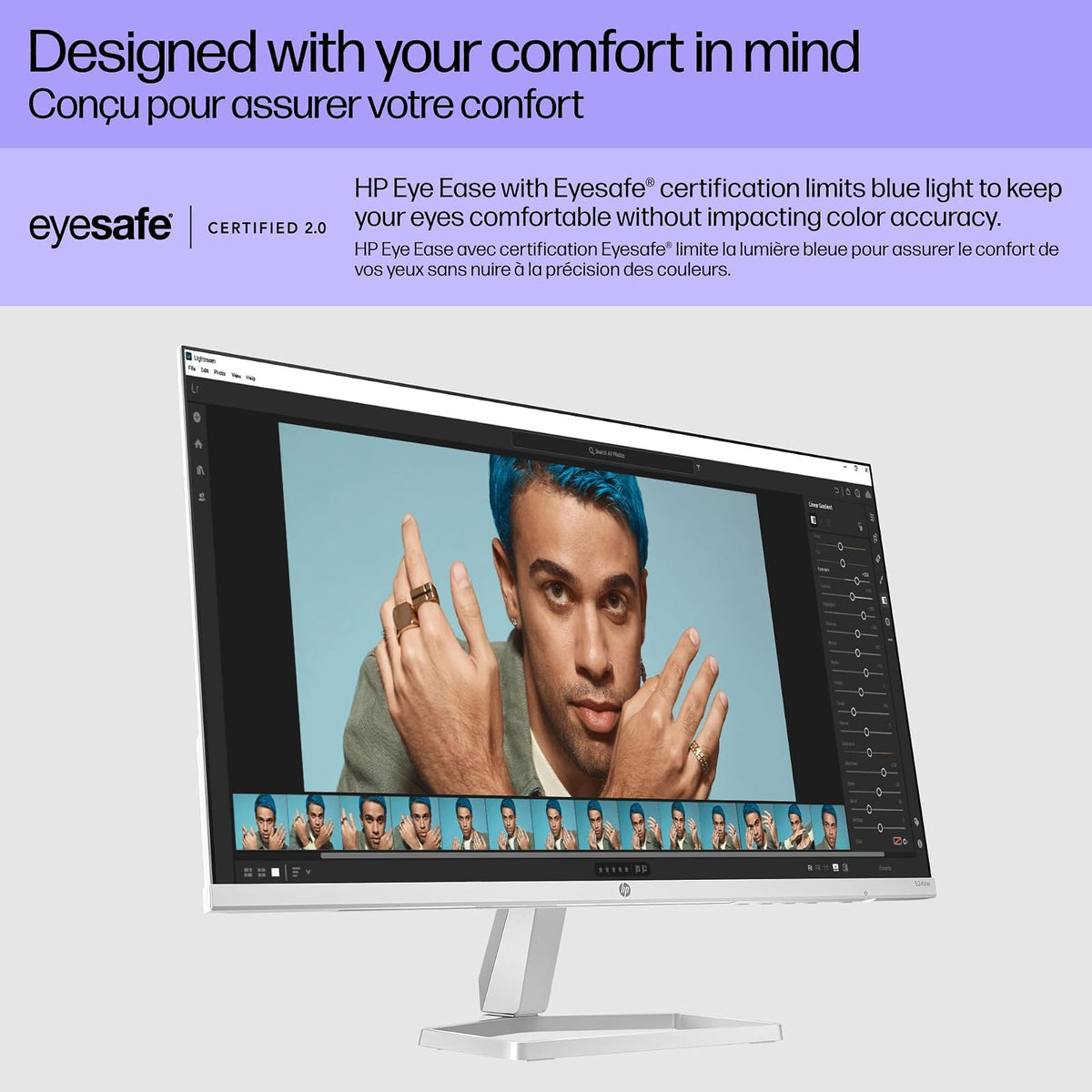 HP Monitor 524sw FHD S5, 23.8", IPS, 1920 x 1080, 100 Hz, 5ms GtG, Eye Ease, Luz Azul Baja, Antifeflejo, Micro Bordes, HDMI/VGA, Blanco/Plateado (94C21AA)