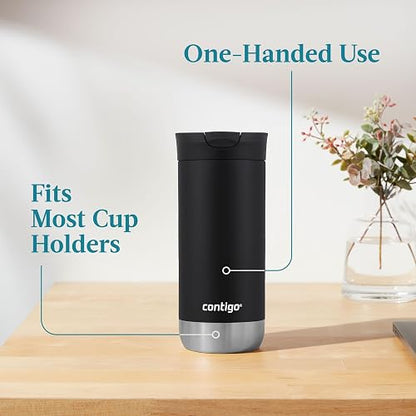 Contigo Snapseal Taza de viaje aislada, 16 oz, regaliz