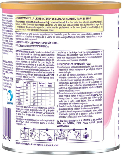 Neocate LCP Fórmula No Láctea para Necesidades Especiales de Nutrición, Lata 400 g