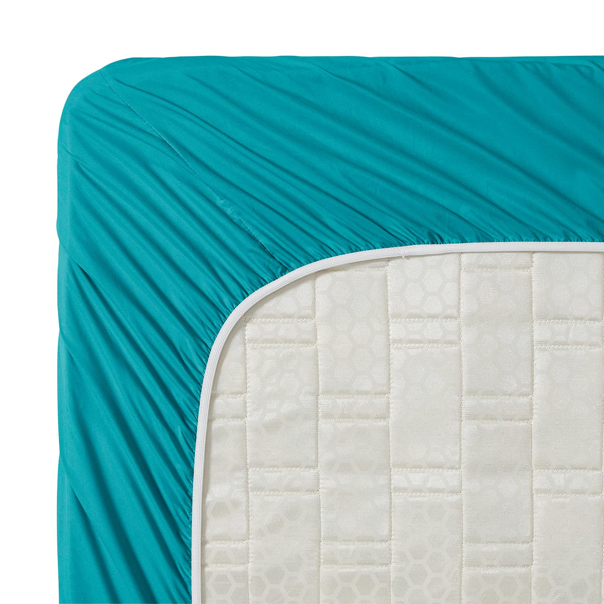 CLARA CLARK Colección Premier 1800 Lujoso Juego de sábanas de Microfibra, Bordado de 3 líneas, King, Verde Azulado, 1 uds. por Paquete