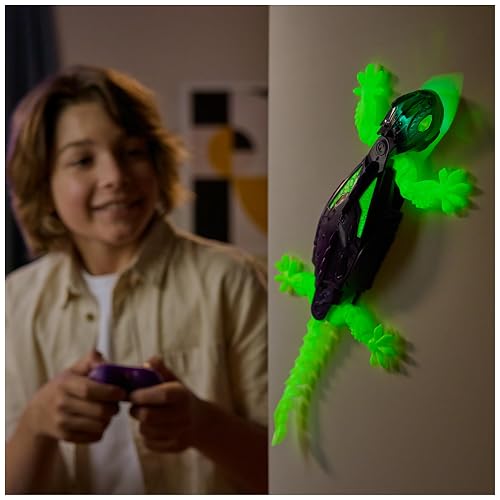 Hex Bots, Glow-in-The-Dark Gecko, Juguetes robóticos por Control Remoto Recargables, Juguetes Que Trepan por Las Paredes para gastar bromas, para niños y niñas a Partir de 4 años