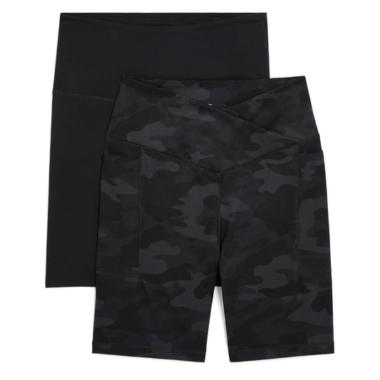 Danskin Paquete de 2 Pantalones Cortos de Bicicleta de 7 Pulgadas Pantalones Cortos de Yoga para Mujer