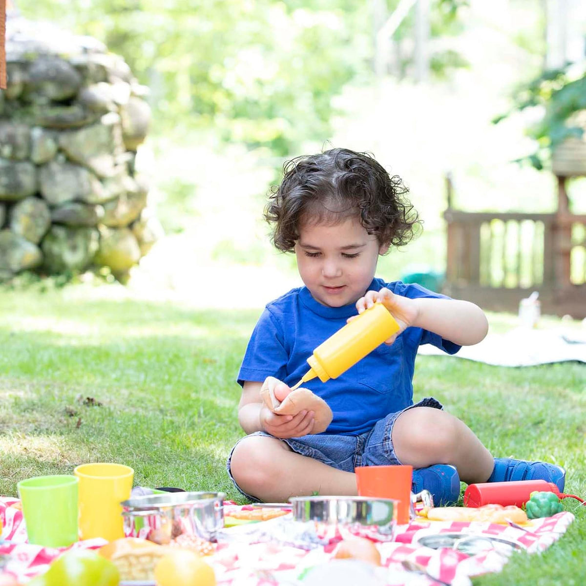 Melissa & Doug ¡Juguemos de Casita! Condimentos de Juguete, Juego de Imitación, Organizador Resistente de Metal, Efectos de Sonido Realistas, 6 Piezas