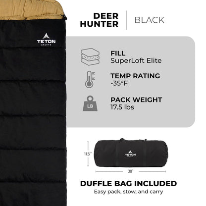 Teton Sports Deer Hunter Bolsa de Dormir con Cierre