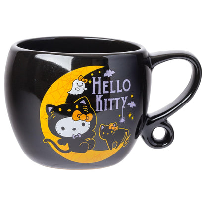 Silver Buffalo Sanrio Hello Kitty and Friends Kuromi Poses Taza de Cerámica, 20 oz - Sanrio Hello Kitty - Bucle de Halloween