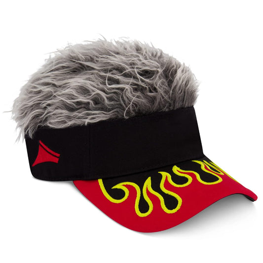 Flair Hair Sun Visor Cap with Fake Hair, Adjustable Baseball Hat Visor Mujer