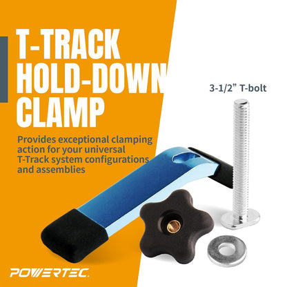 POWERTEC 71168V Abrazadera de Sujeción en T 5-1/2" x 1-1/8" 2 Unidades