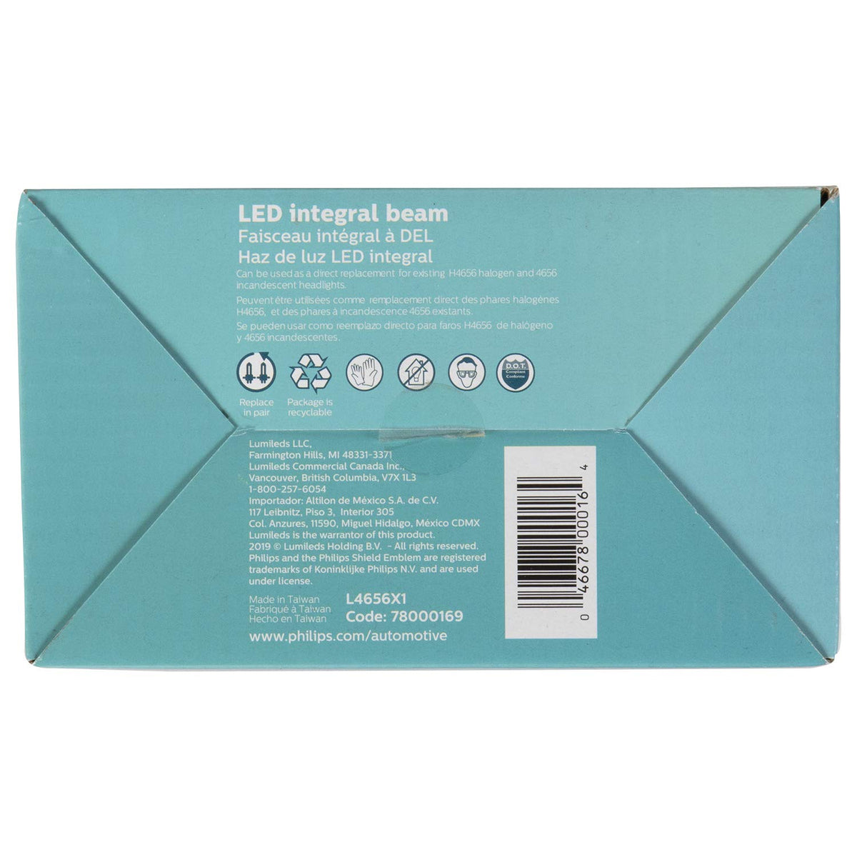 Philips Haz Integral LED H4656LED, Plug and Play, 4 x 6, Blanco
